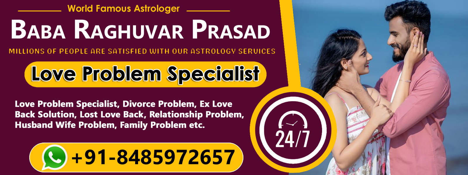 World Famous Astrologer Baba Raghuvar Prasad Ji +91-8485972657